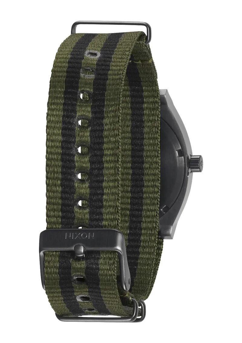 Nixon Time Teller Watch - Surplus Green and Black Nylon-2