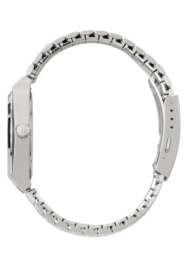 Nixon Time Teller Watch - Chrome and White-1