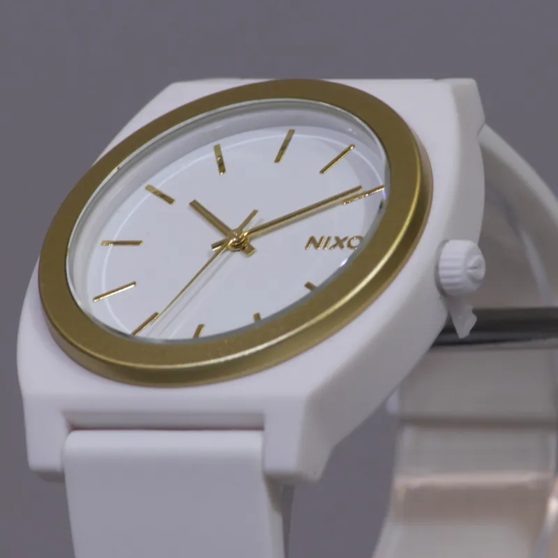 Nixon time teller gold white clearance