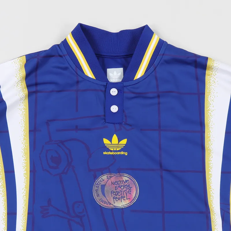 Adidas Skateboarding Teixeira Jersey Royal Blue Gold White-4