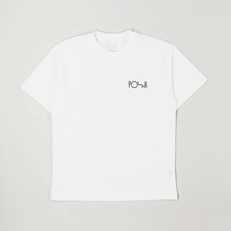 Polar Skate Co. TK Fill Logo T Shirt White-1