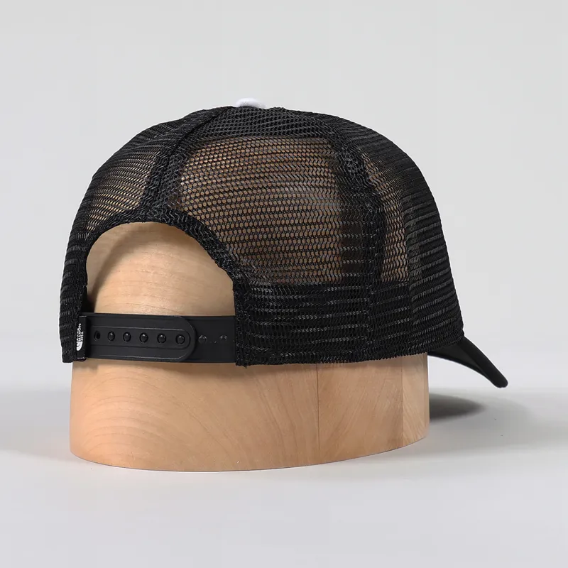 The North Face Logo Trucker Cap White Pink-1