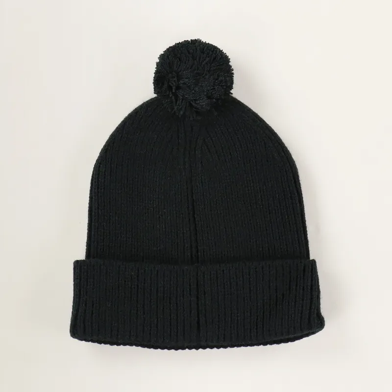 The North Face Logo Box Pom Beanie Black-1