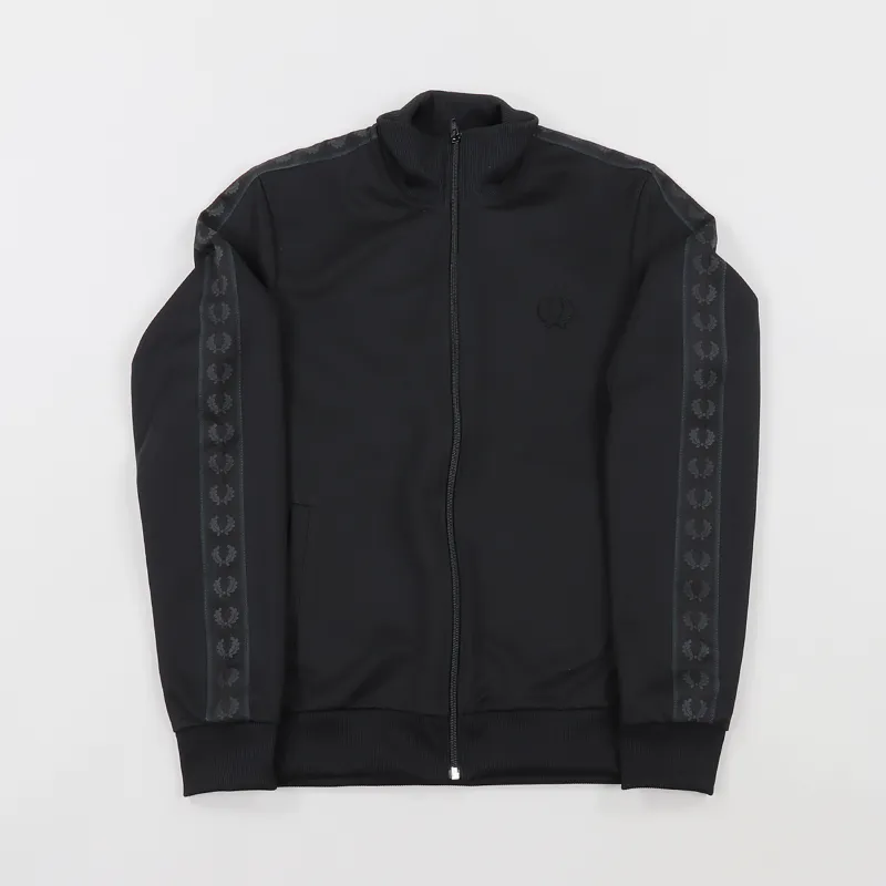 Fred Perry Sportswear Tonal Taped Tracksuit Jacket Black