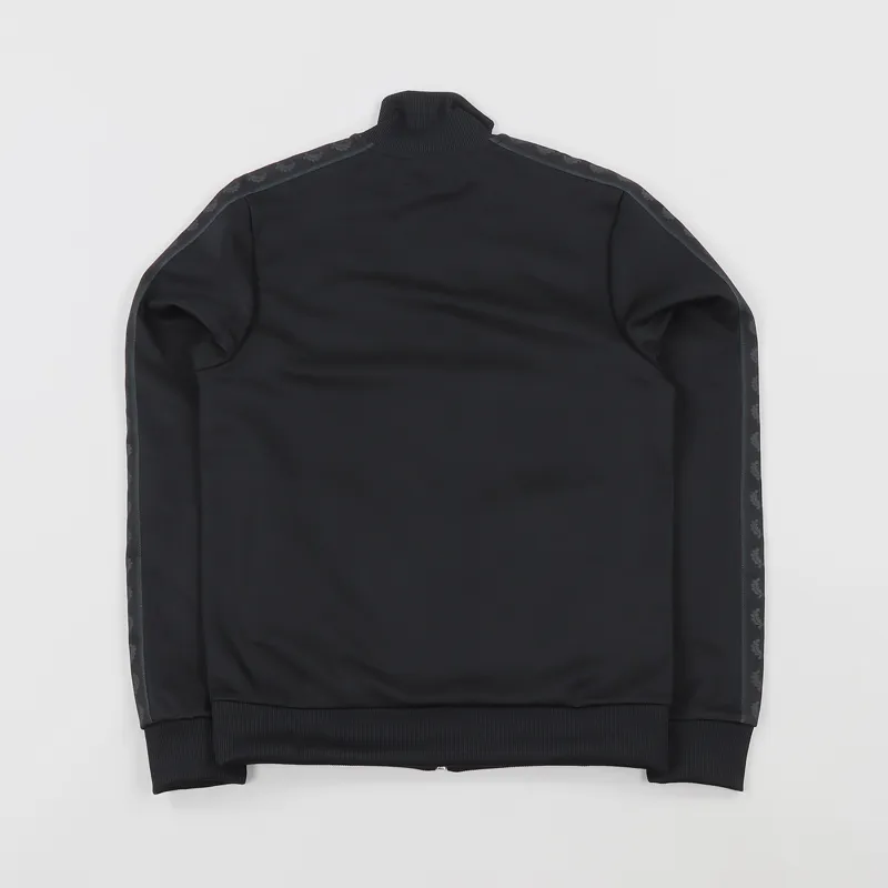 Fred Perry Tonal Taped Track Jacket Black-4
