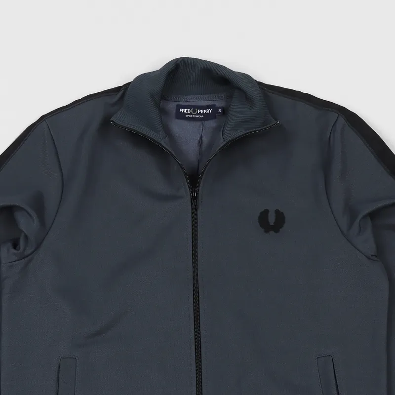 Fred Perry Tonal Taped Track Jacket Lead-3
