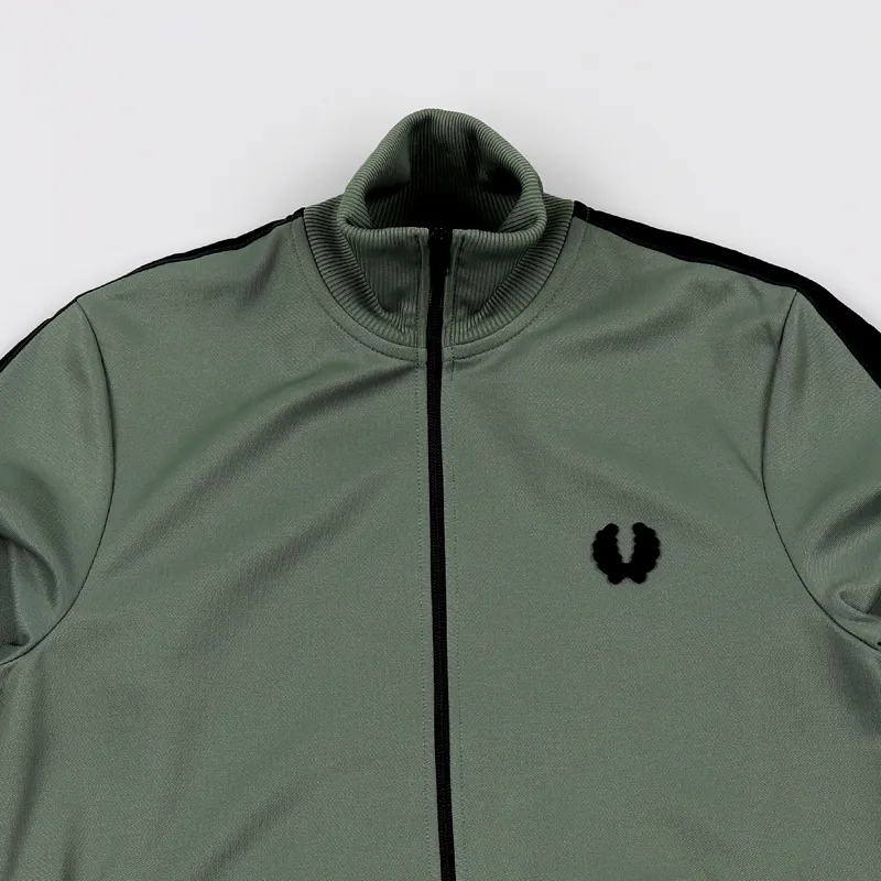 Fred Perry Tonal Taped Track Jacket Washed Khaki-1