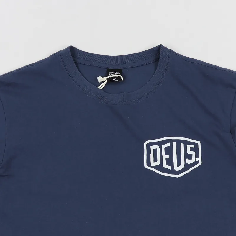 Deus Ex Machina Tokyo Address T Shirt Navy Blue-3