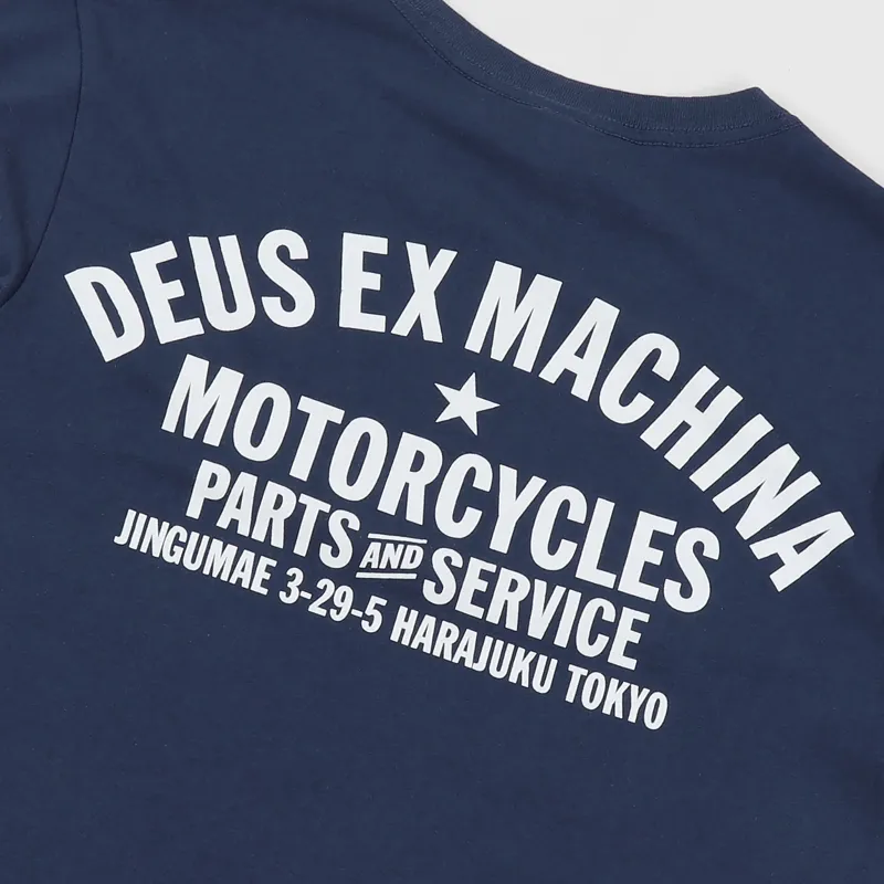 Deus Ex Machina Tokyo Address T Shirt Navy Blue-1