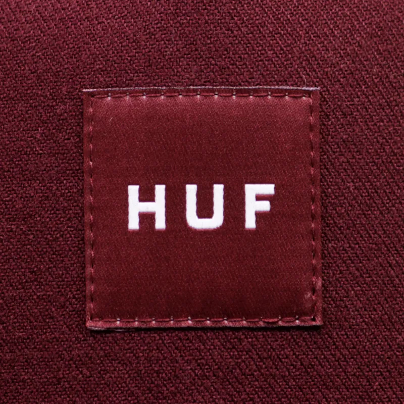 Huf Tonal Box Logo Snapback Burgundy-2
