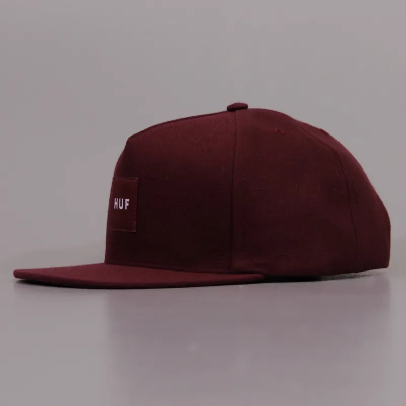 Huf Tonal Box Logo Snapback Burgundy-3