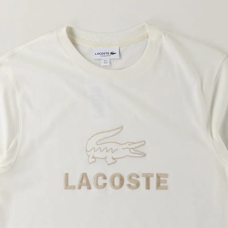 Lacoste Tone On Tone Embroidery T Shirt Flour-1