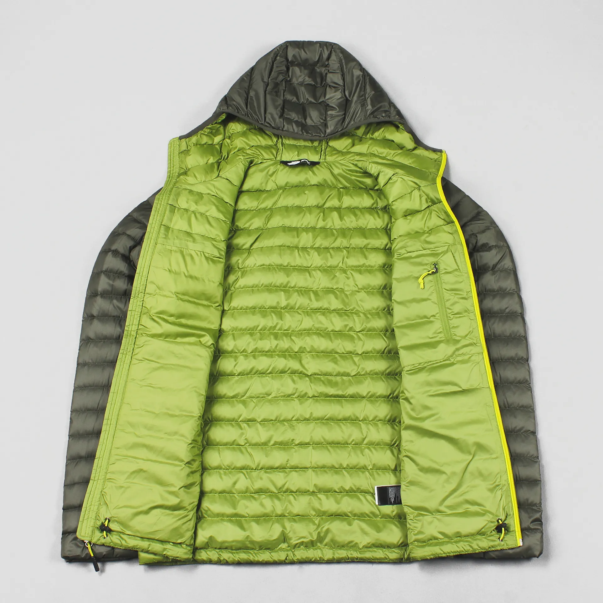 The North Face Mens Tonnerro Hoodie Jacket Grip Black Ink Green