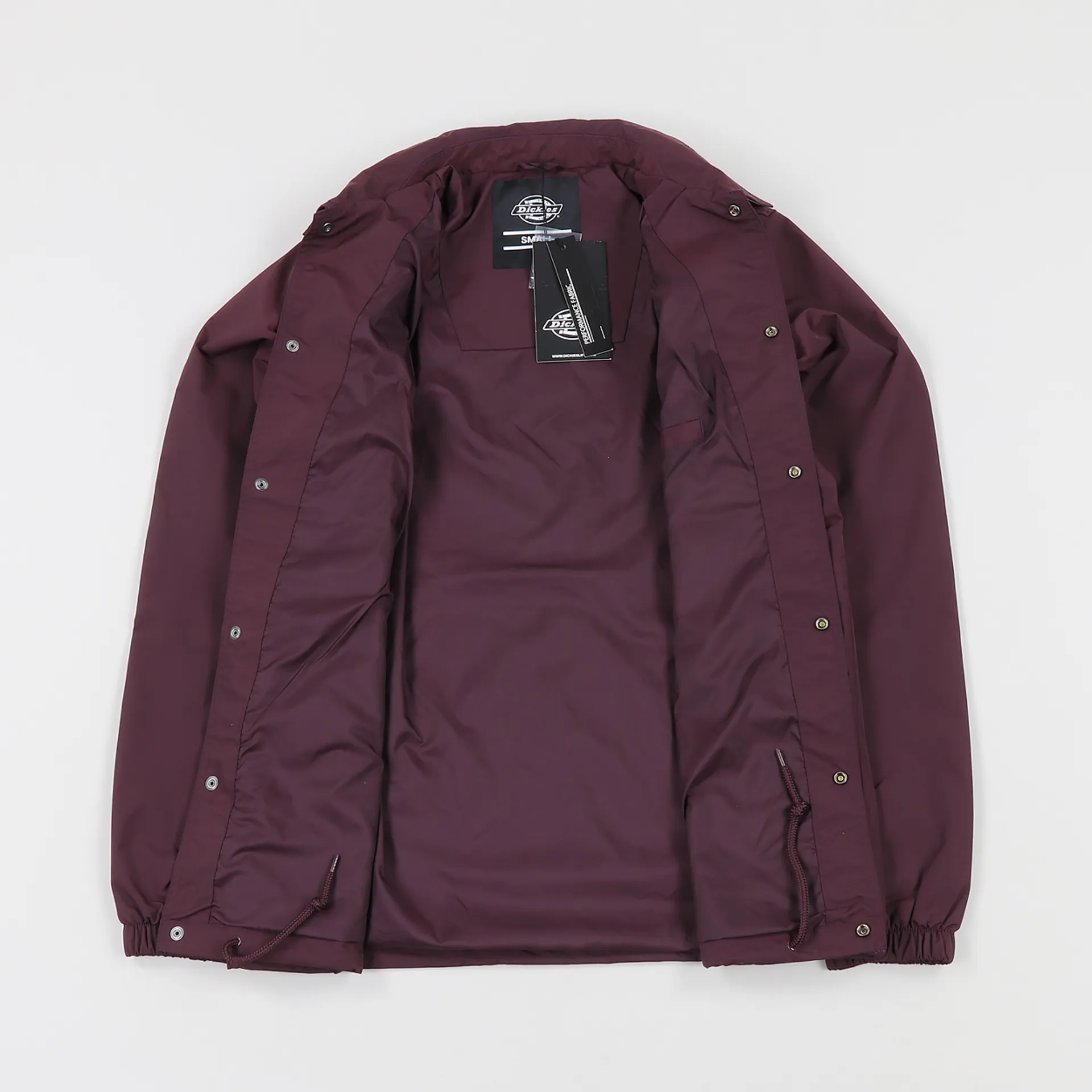 Dickies Mens Button Up Lightweight Torrance Jacket Maroon