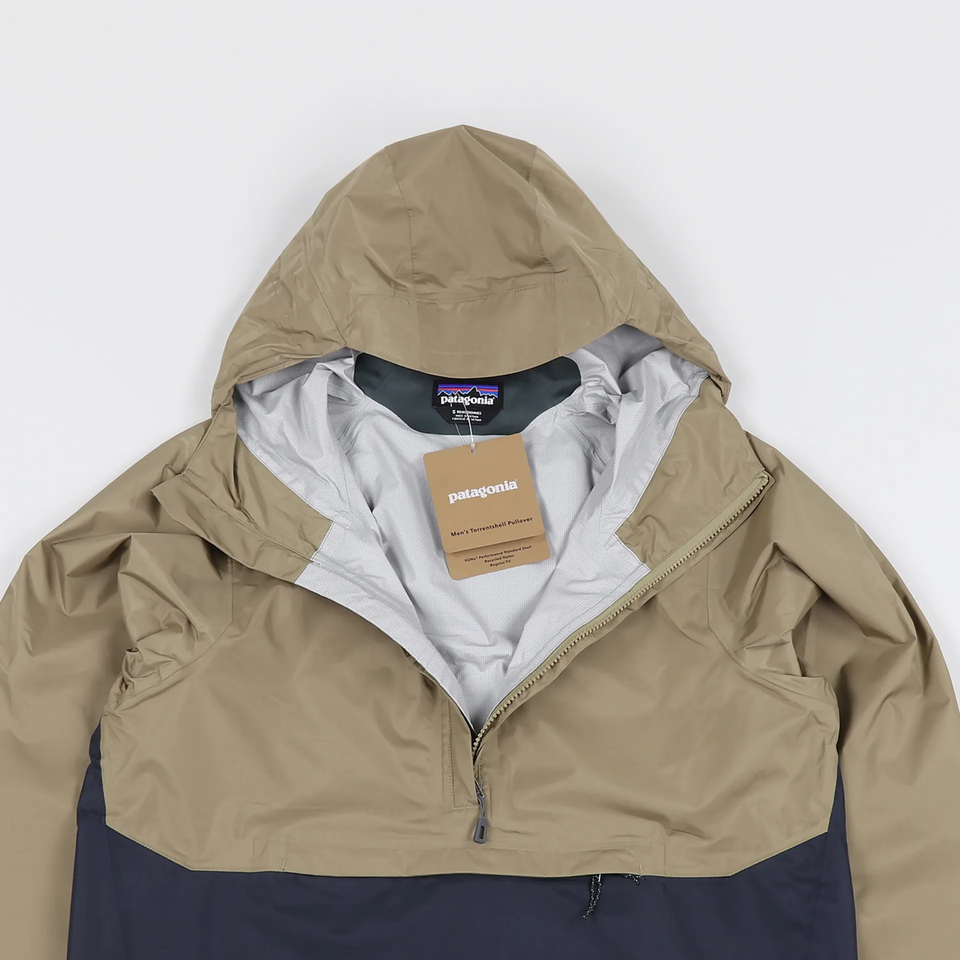 Patagonia Mens Torrentshell Pullover Jacket Mojave Khaki