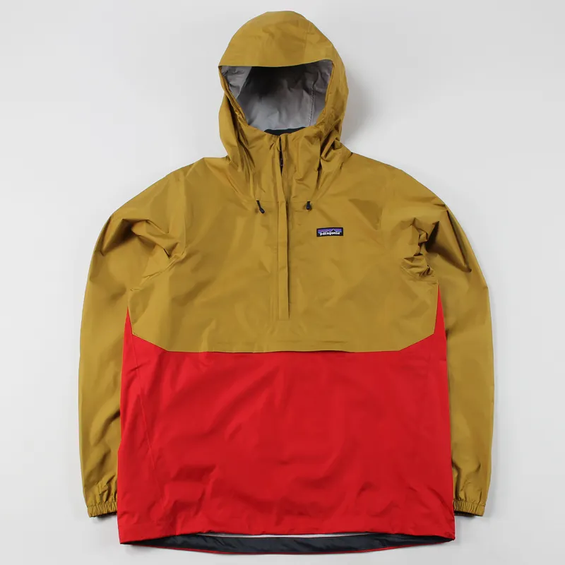 Patagonia Mens Torrentshell Pullover Jacket Oaks Brown Fire