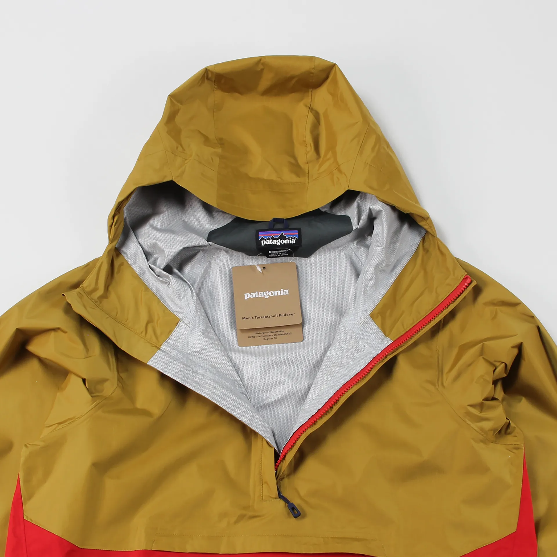 Patagonia Mens Torrentshell Pullover Jacket Oaks Brown Fire