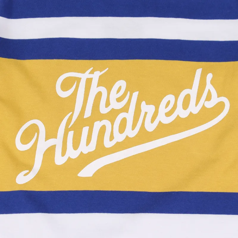 The Hundreds Town Long Sleeve Stripe T Shirt Blue-1