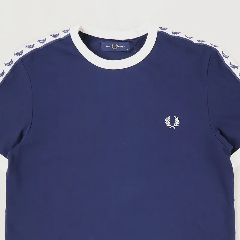 FRED PERRY☆ Taped Ringer T-Shirt CARBON BLUE ラインロゴ Taped Ringer T-Shirt - Carbon Blue | Men's T-Shirts