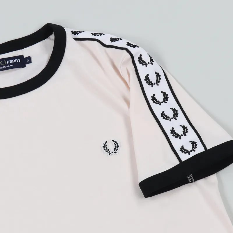 Fred Perry Taped Ringer T Shirt Pink-2