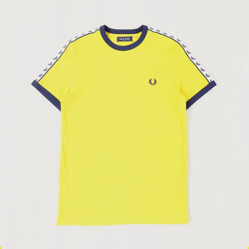 Fred Perry Taped Ringer T Shirt Sunglow