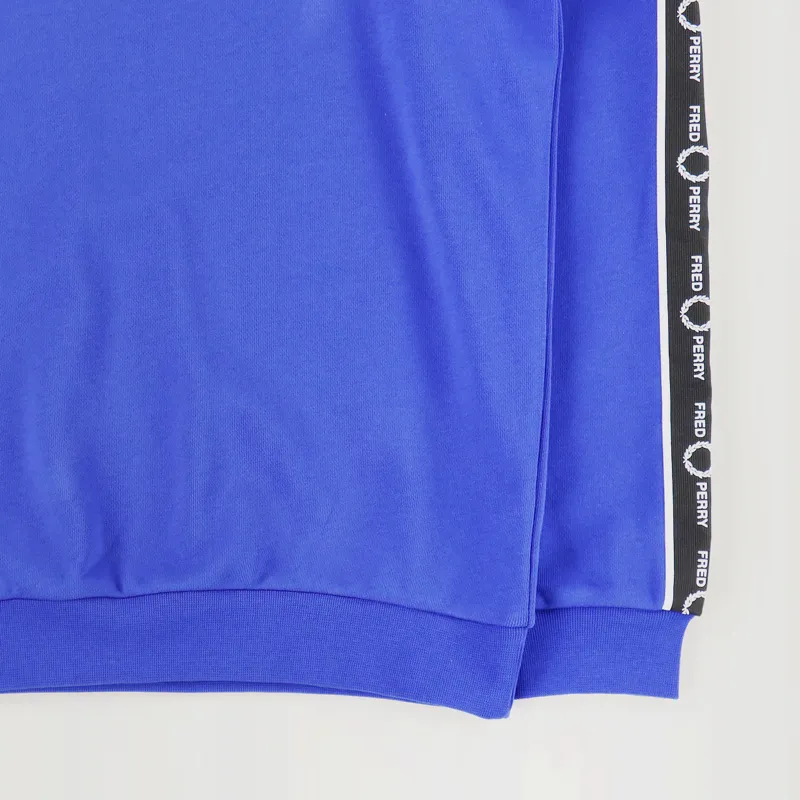 Fred Perry Taped Sleeve Hooded Sweatshirt Bright Regal-2