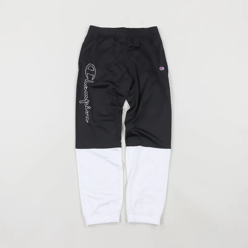 Champion Colour Block Hooded Tracksuit Black White-5