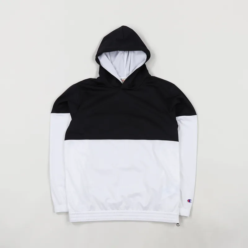 Champion Colour Block Hooded Tracksuit Black White-1