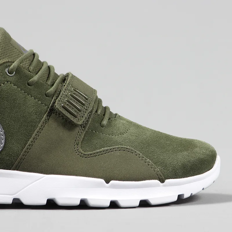 Nike SB Trainerendor L Shoes Cargo Khaki Green Metallic Silver White-2