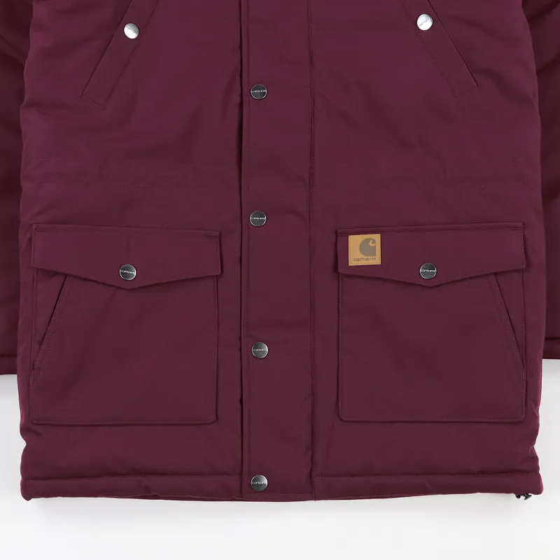 Carhartt WIP Trapper Parka Jacket Mulberry Black-2
