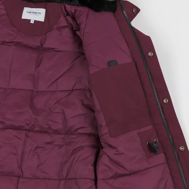 Carhartt WIP Trapper Parka Jacket Mulberry Black-4