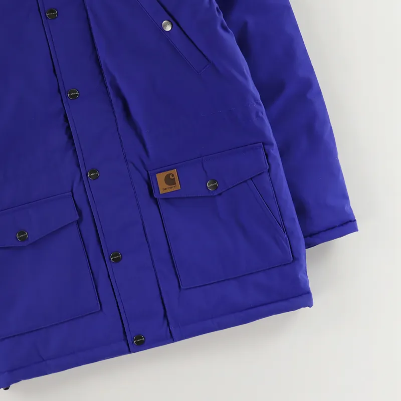 Carhartt WIP Trapper Parka Thunder Blue Black-3