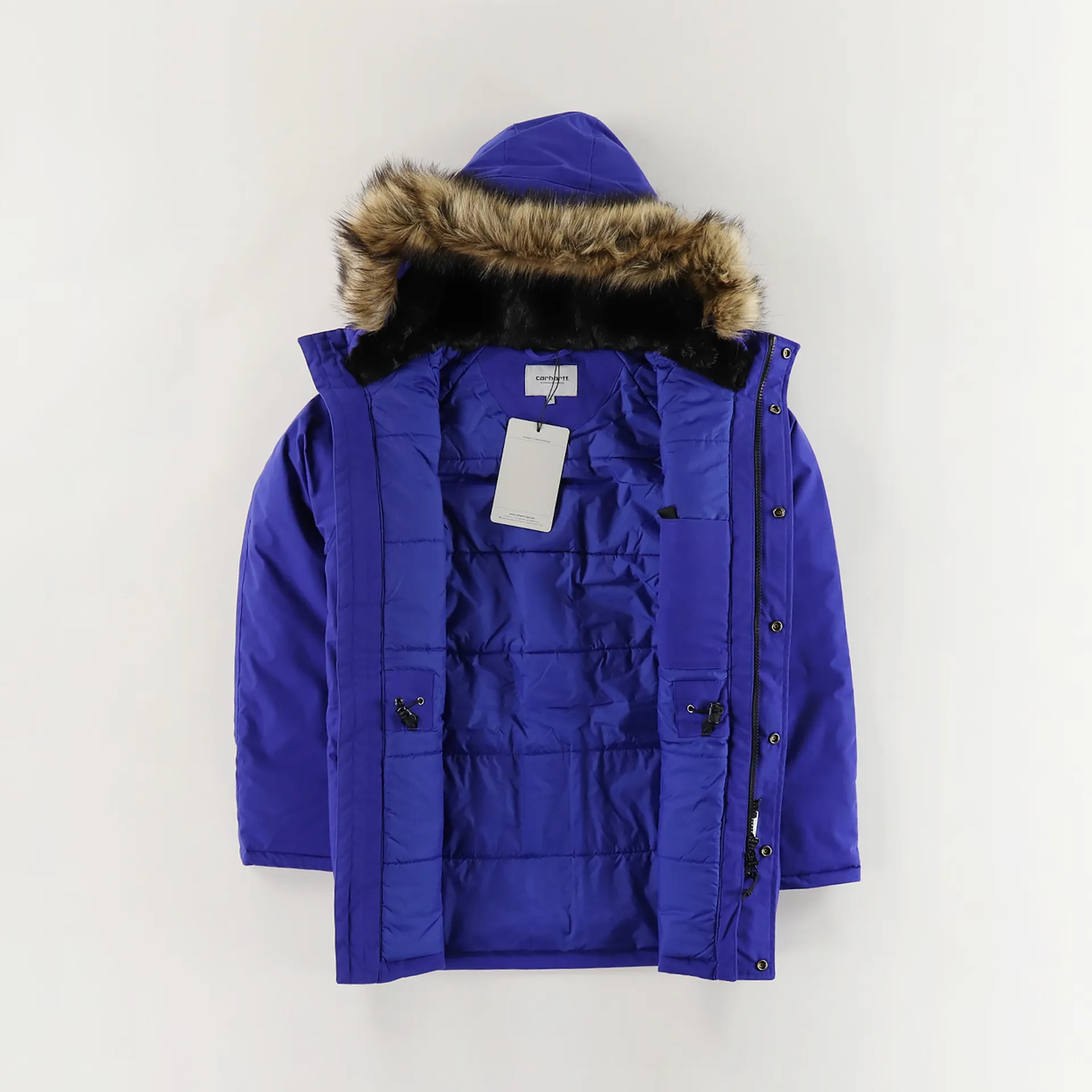 Carhartt WIP Trapper Parka Thunder Blue Black - Main Image
