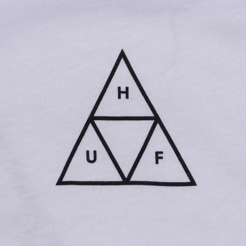 Huf Triangle Raglan T Shirt White Black-1