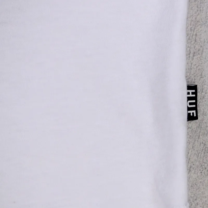 Huf Triangle Raglan T Shirt White Black-4