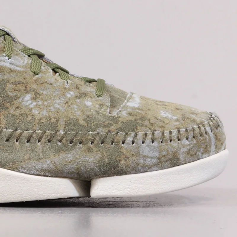Clarks Original Trigenic Flex Shoes Truffle Nubuck Green-3