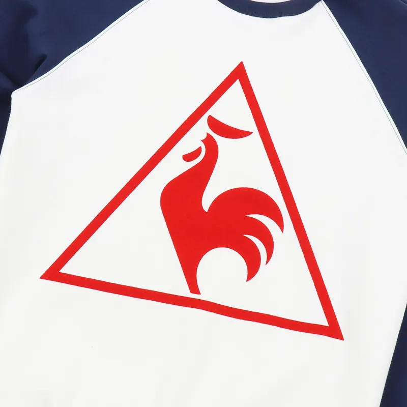 Le Coq Sportif Tricolore LF Tennis Crew Sweatshirt Marshmallow-1