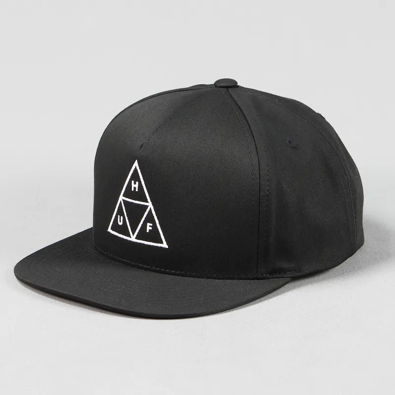 Huf Triple Triangle Snapback Cap Black