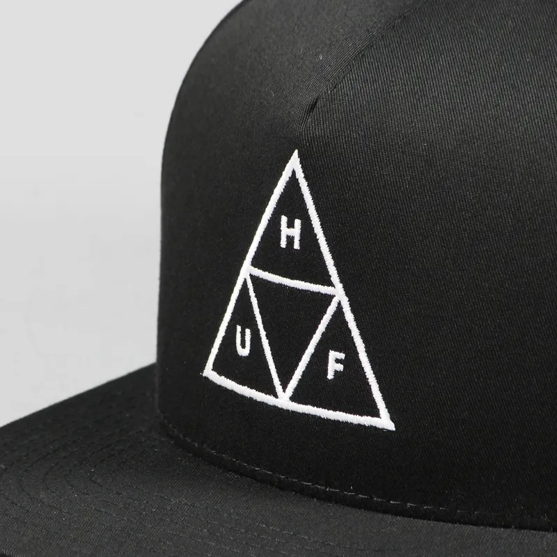 Huf Triple Triangle Snapback Cap Black-1