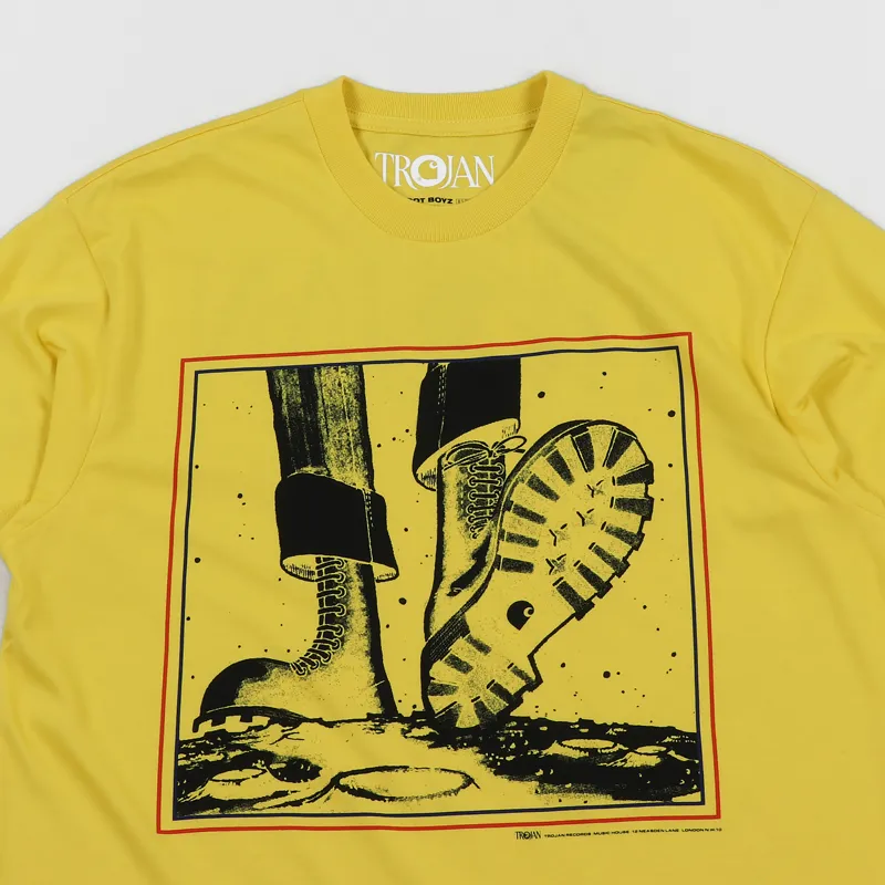 Carhartt WIP x Trojan Records Mens Moonstomp SS T Shirt Yellow Carhartt WIP x Trojan Records Mens Moonstomp SS T Shirt Yellow