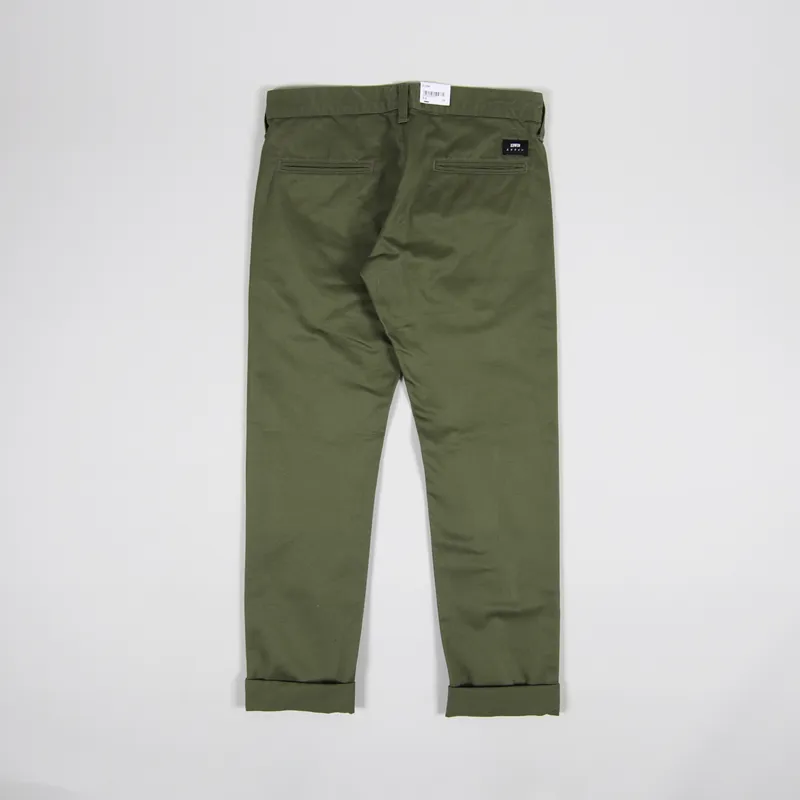Edwin 55 Chino Military Green Plain Rinsed-1