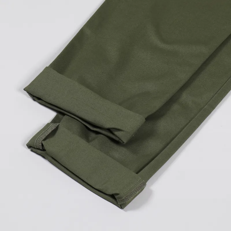 Edwin 55 Chino Military Green Plain Rinsed-4