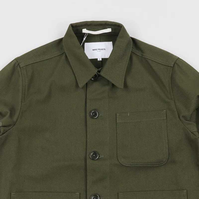 Norse Projects Tyge Service Twill Jacket Sitka Green-1