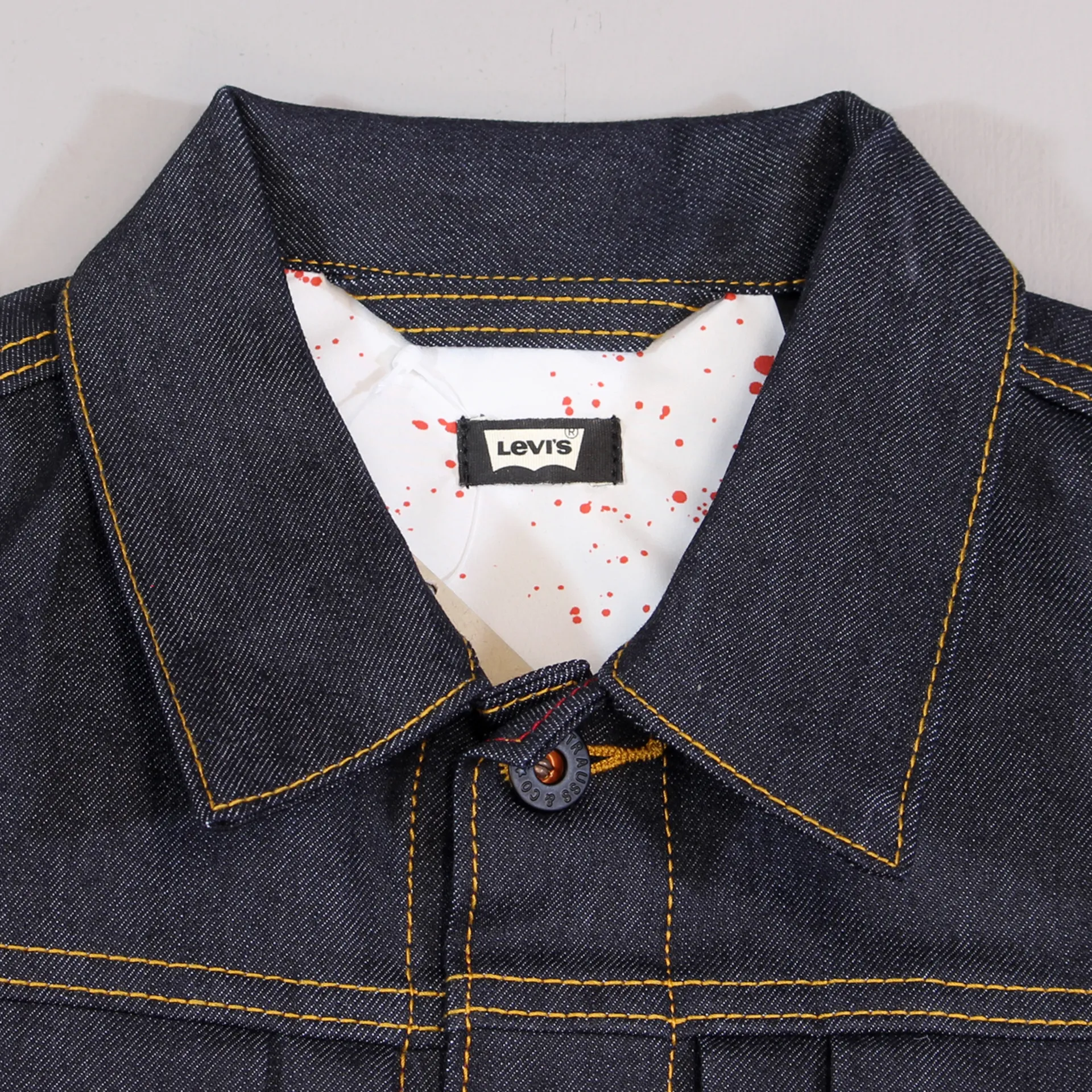 Levis Skate Type Mens Denim Trucker Jacket Rigid Indigo