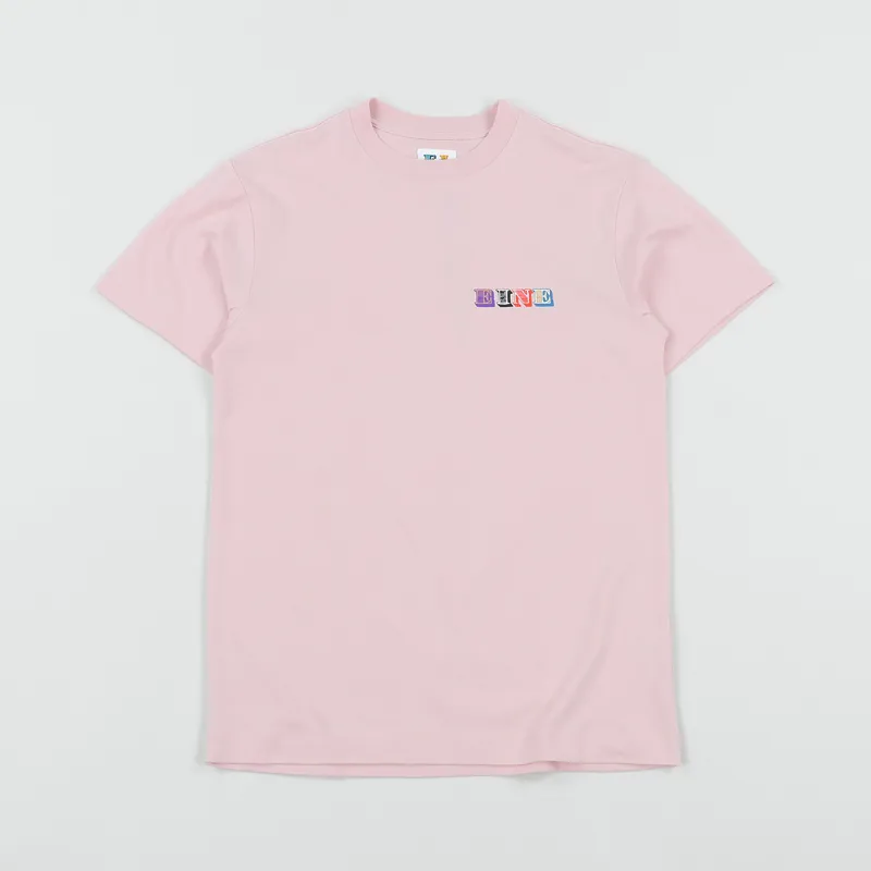 Eine Mens Short Sleeved Graffiti Graphic Type T Shirt Rose Pink