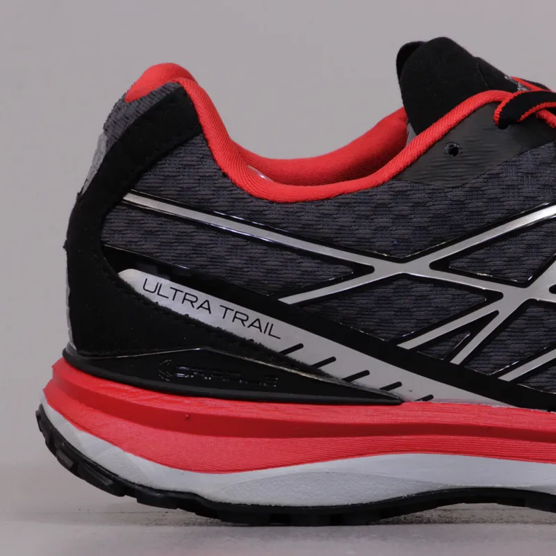 The North Face Mens Ultra Trail Shoe Dark Shadow Grey TNF Red-1