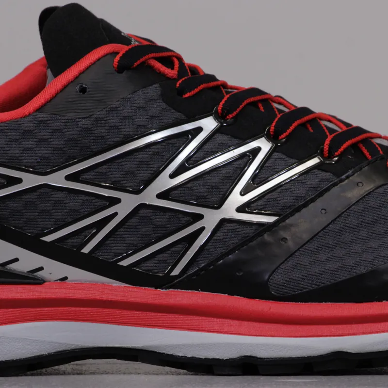 The North Face Mens Ultra Trail Shoe Dark Shadow Grey TNF Red-2