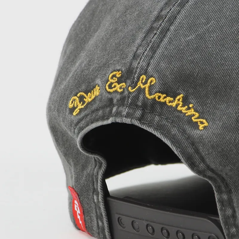 Deus Ex Machina Uniform Trucker Snapback Washed Black-3