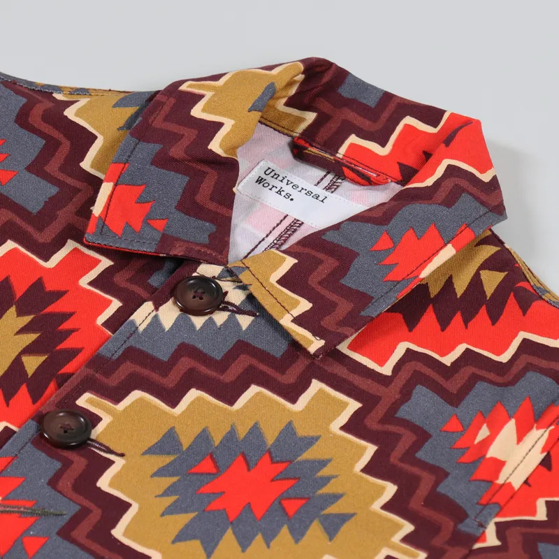 Universal Works Bakers Jacket Santa Fe Brown Canvas-3