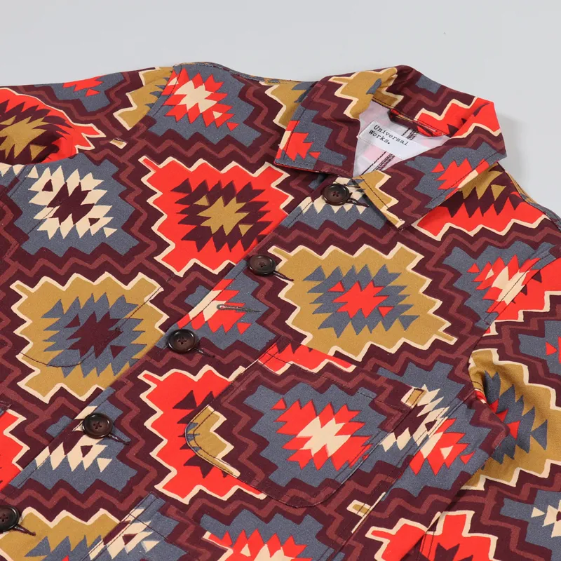 Universal Works Bakers Jacket Santa Fe Brown Canvas-2